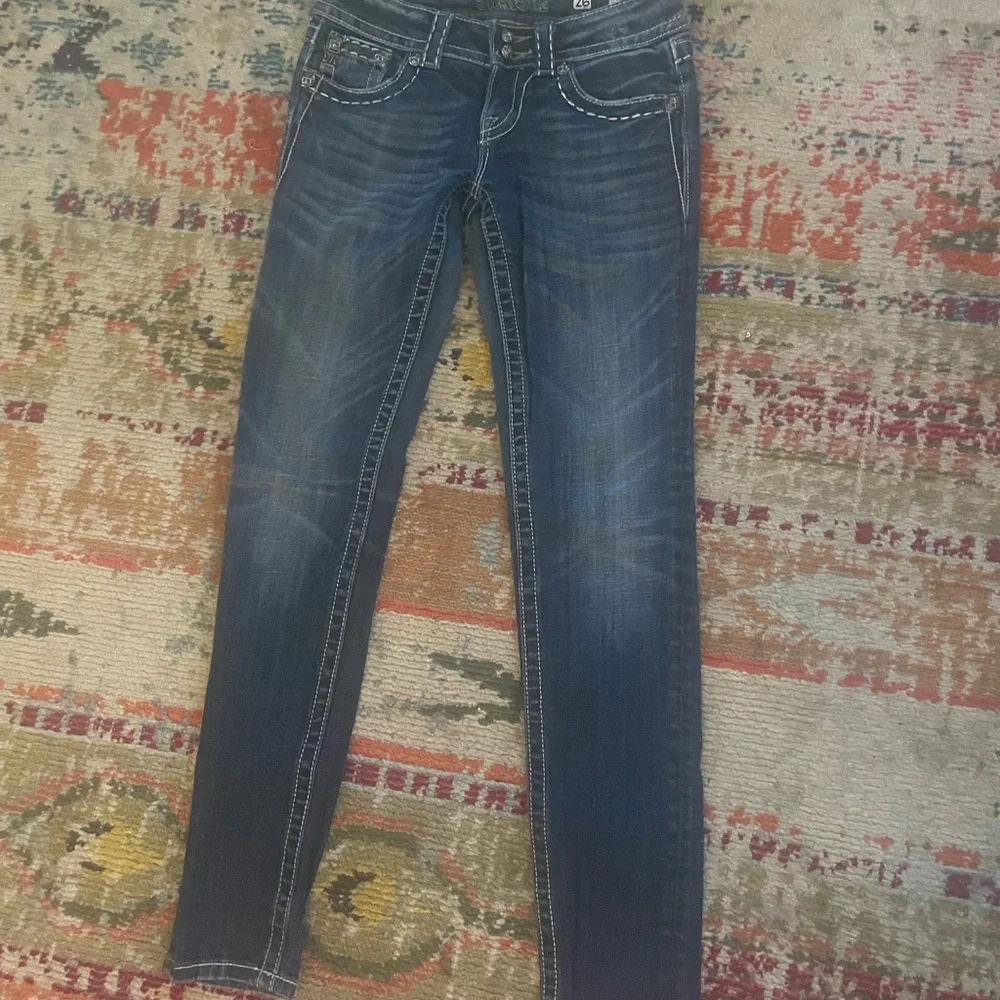 Miss Me Skinny Jeans with Angel Wing Embellished Pockets - Picture 2 of 4